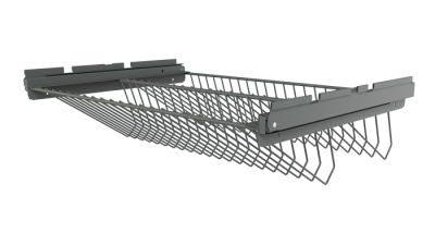 Обувница выдвижная двухуровневая Титан GS 463 серебристая